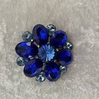 vintage blue jeweled pin/brooch RSV|157021