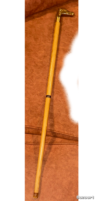 Vintage Brass Duck Head Handle Wooden walking stick cane #62 VV MTS|84971