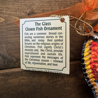 Vtg Blown Glass Clownfish Ornament MTS|125241