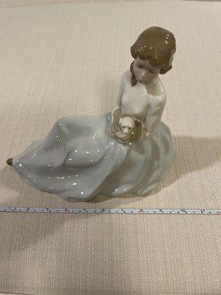 Vintage Spanish Porcelain Figurine Sculpture Hand Painted RSV