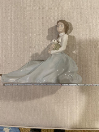 Vintage Spanish Porcelain Figurine Sculpture Hand Painted RSV