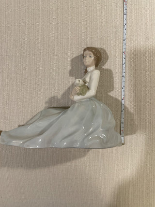 Vintage Spanish Porcelain Figurine Sculpture Hand Painted RSV