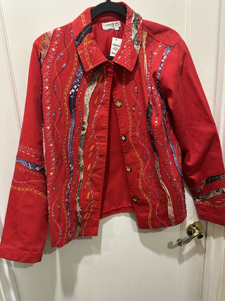 Red Artsy Jacket #47 VV MTS|97283