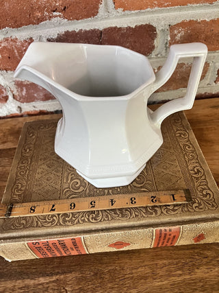 VTG Johnson Brothers White Heritage Pitcher F&M