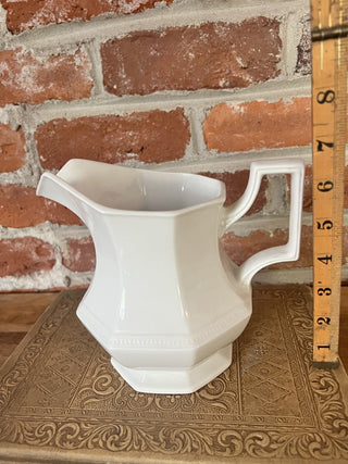 VTG Johnson Brothers White Heritage Pitcher F&M