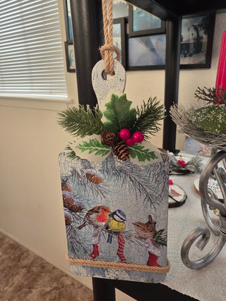 Christmas bird chopping board|123354