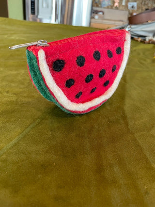 Handmade Wool Watermelon Coin Purse|49737