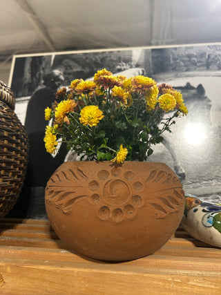 10H MEX terracotta pot with mums MTS|117383