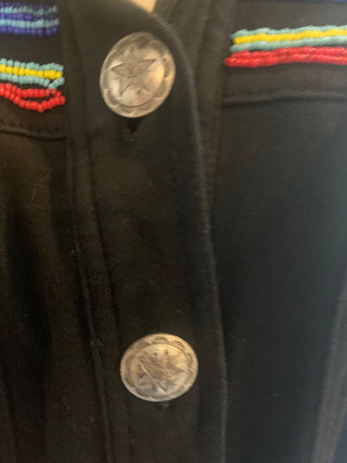 Cedars black beaded southwestern jacket sz m MTS|127943