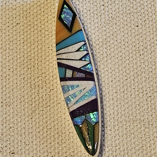 Galaxy multi stone signed sterling pendant