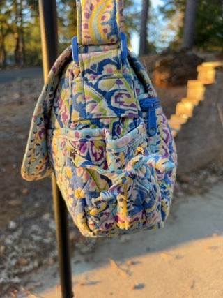 vintage Vera Bradley Capri Blue Lindsay Crossbody