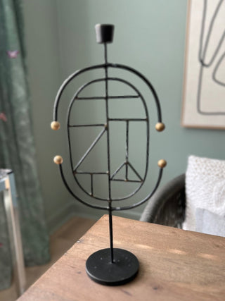 Mid century modern metal sculpture