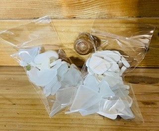 Recycled Tumbled Glass-Cream and white RCD|60283