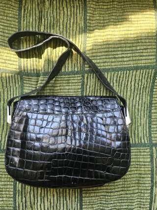 Vtg Charles David Mini Croc Patent Leather Purse|94456