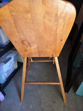 Mid-Century Wooden Thayer High Chair, Adjust. Foot Rest, RCD