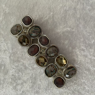 purple & silver tone stretchy bracelet RSV