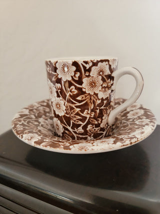 Brown/white Demitasse Tea Cup Set RCD