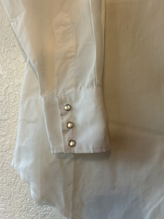 12F vtg 70's KARMAN western pearl snap shirt embroidered long tail slim fit mens MTS|68873
