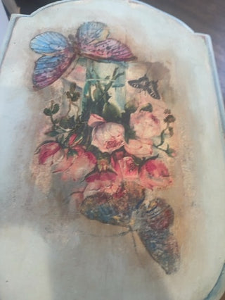 Hand painted Victorian side tables