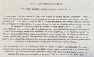 Michael Weems' signed footed pedestal centerpiece bowl RSV