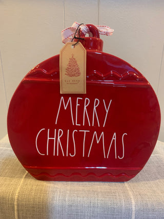 11 x 9 ceramic red ornament Rae Dunn|127022