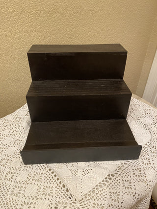 Black wood 3-tier display/liquor stand
