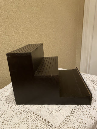 Black wood 3-tier display/liquor stand