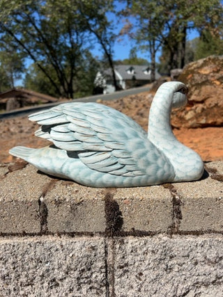 JP AS IS Wooden Hand Painted Swan
