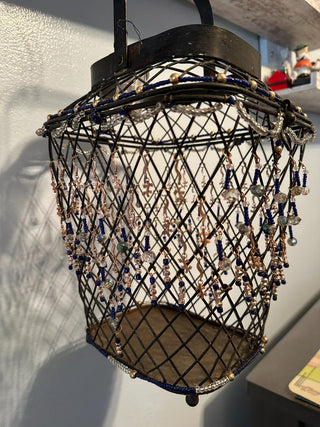 Suncatcher Lantern Black Metal Cage MTS|134068