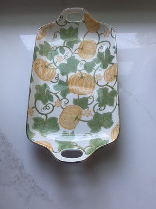 Ceramic Pumpkin Design Serving Tray-RSV