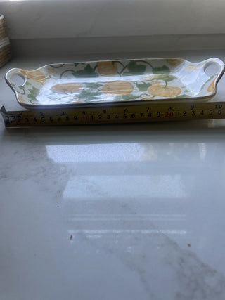 Ceramic Pumpkin Design Serving Tray-RSV