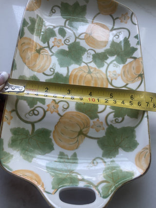 Ceramic Pumpkin Design Serving Tray-RSV