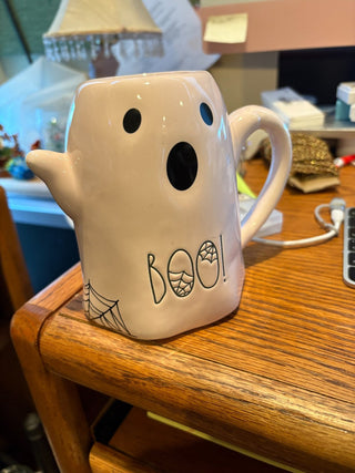 Halloween:  Rae Dunn Boo Ghost Mug - pink RCD