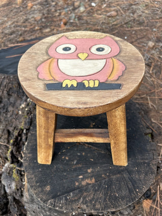 12F GCC JP Children's stool Owl animal wooden RSV|133719