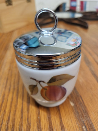 Royal Worcester Egg Coddler / Jelly Jar  Porcelain England With Lid