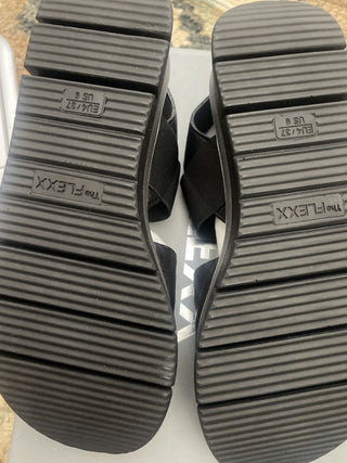 RSV-Black Leather Sandals|76733