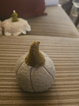 AD  Gray Felt Pumpkin