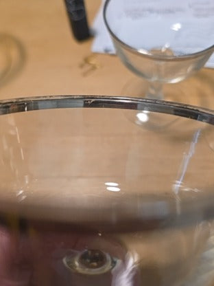 RF 4x Crystal D'Arques FRANCE Coupe Glasses *as is