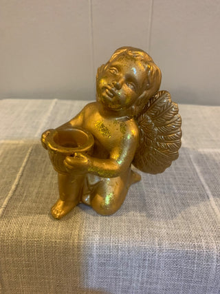5" gold cherub candleholder|126999