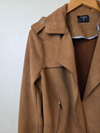 NEW! Tahari faux suede moto jacket RSV|158474