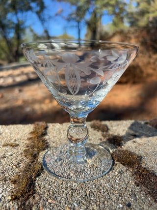 BB ONE Vintage Crystal champagne/tall sherbet or cocktail glass 4.5”