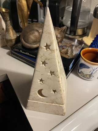 10.5" Partylite Galaxy Pyramid Tealight Holder, Each--SP MTS