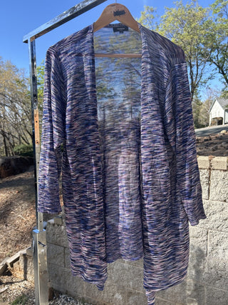 #91 Premise brand multi-color knit cardigan sweater 3X