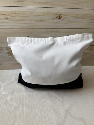 Large White Reusable Zippered Canvas Tote Bag Holding My Shit Together RCD|81898