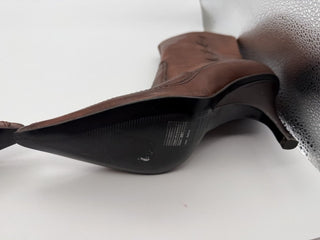 Vintage point Toe Bakers Boots Size 9  side Zip brown Leather #63 VV MTS
