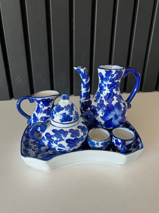 Miniature blue and white tea set RSV|97057