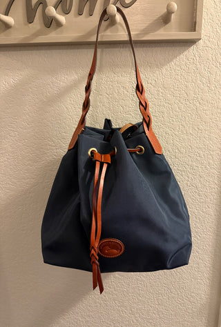 Dooney & Bourke Navy Blue Drawstring Bag RSV|99067