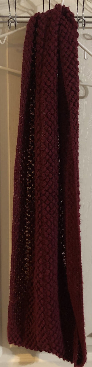 Dark Magenta Infinity Knit Scarf MTS