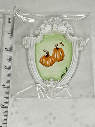 Original Watercolor Orange Pumpkin Magnet Large RSV