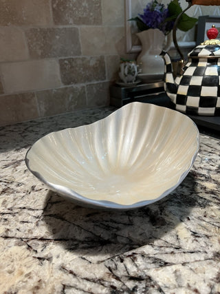 Silver and Mother of Pearl Julia Knight Scalloped Bowl RCD
